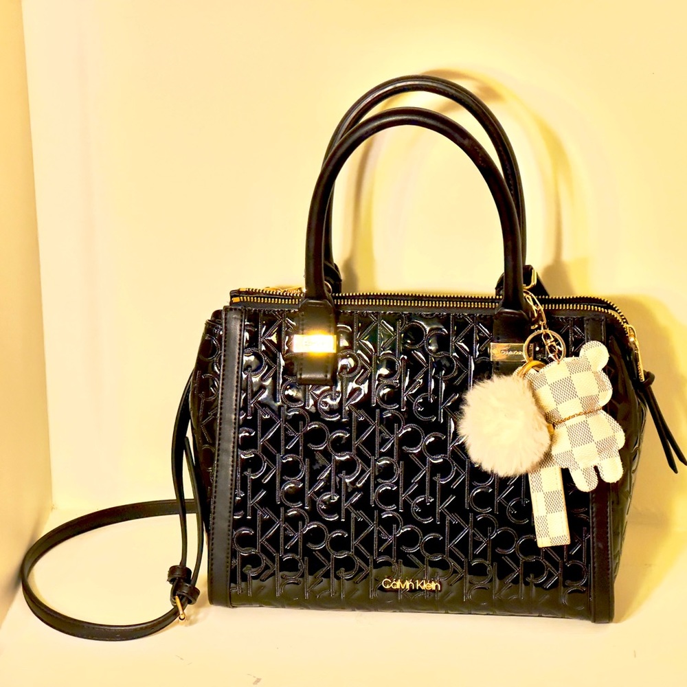 Calvin Klein Valora Signature Satchel PVC